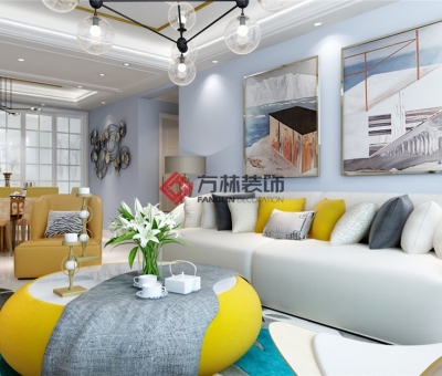 五彩陽光城120平現(xiàn)代簡約裝修效果圖--時(shí)光·沙漏